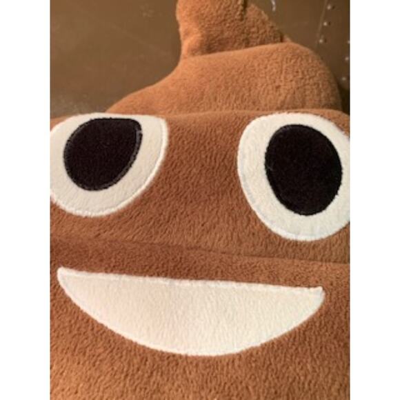 Emoji Poop! Emoticon Pillow Stuffed Plush 10x13 Pillow Kids Travel Pillow - Picture 3 of 4